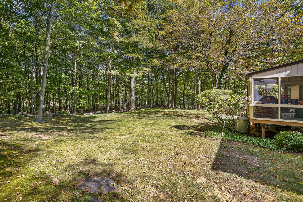 View from the Northwest corner of the house to the Back Yard