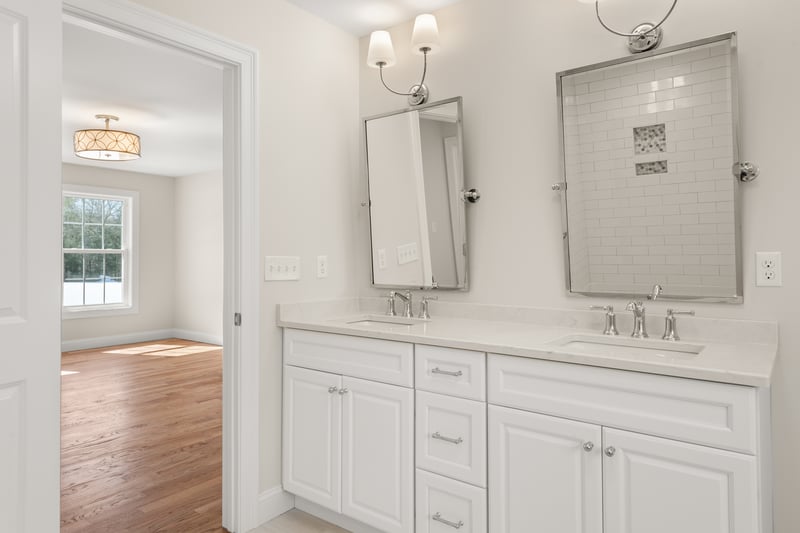 Double vanity the standard for primary bathroom