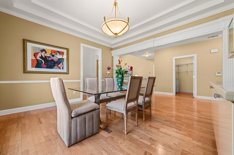 Generously sized dining room great for intimate gatherings or a crowd