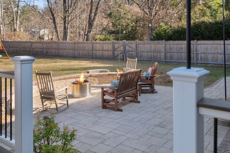 Patio is just steps from your deck