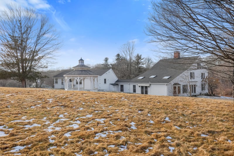 The land is gentle and rolling. See the Gazebo?