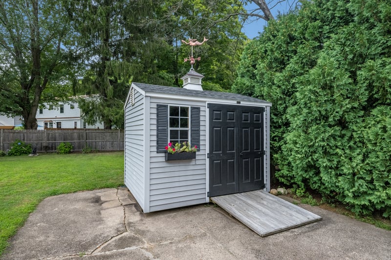 Useful shed for lawn and gardening